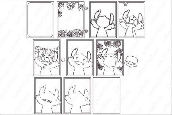 Stitch Shadow Box. File for cutting
