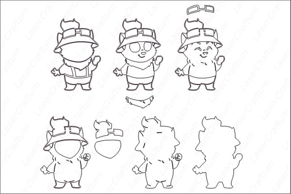 Teemo (League of Legends) Layered Design for cutting