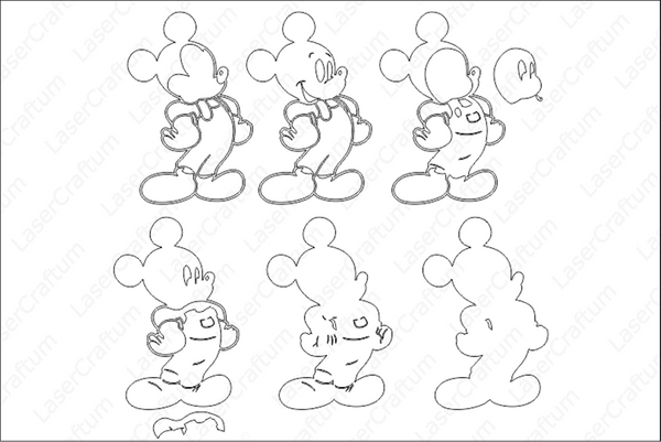 Teenage Mickey And Minnie Mouse Layered Design for cutting