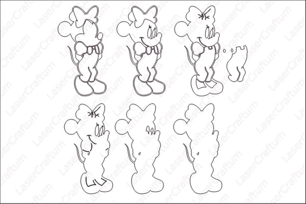 Teenage Mickey And Minnie Mouse Layered Design for cutting