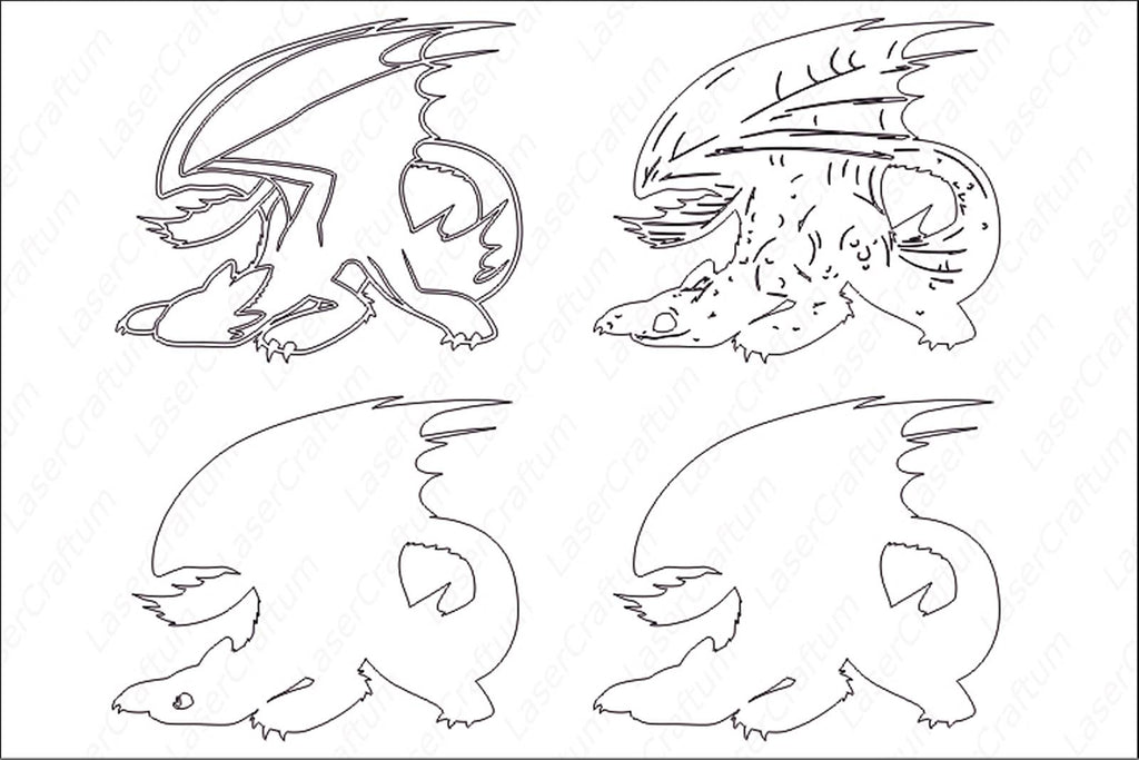 Toothless (How to Train Your Dragon) Layered Design for cutting ...