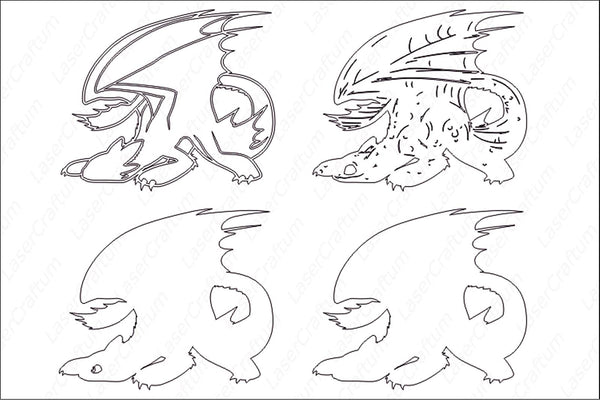 Toothless (How to Train Your Dragon) Layered Design for cutting