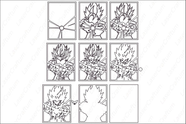 Vegito Shadow Box. File for cutting