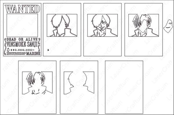 Wanted Sanji Layered Design for cutting