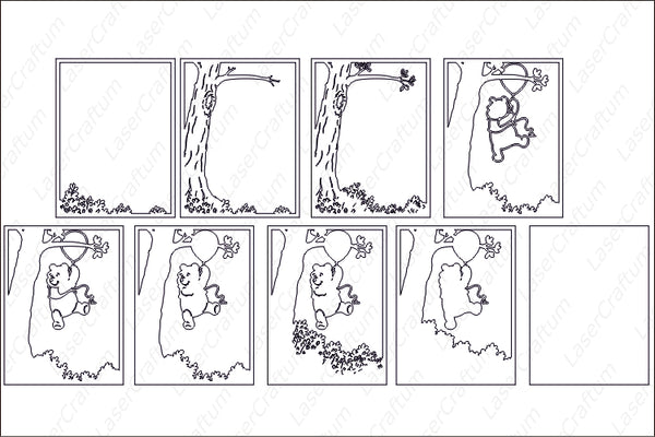 Winnie Shadow Box. File for cutting