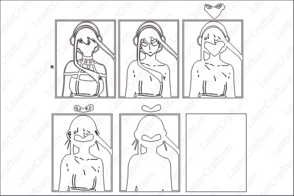 Yor (Spy x Family) Layered Design for cutting