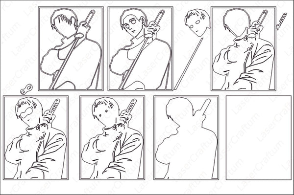 Yuta Okkotsu (Jujutsu Kaisen) Layered Design for cutting