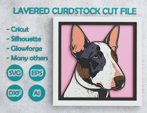 Bull Terrier Shadow Box. File for cutting
