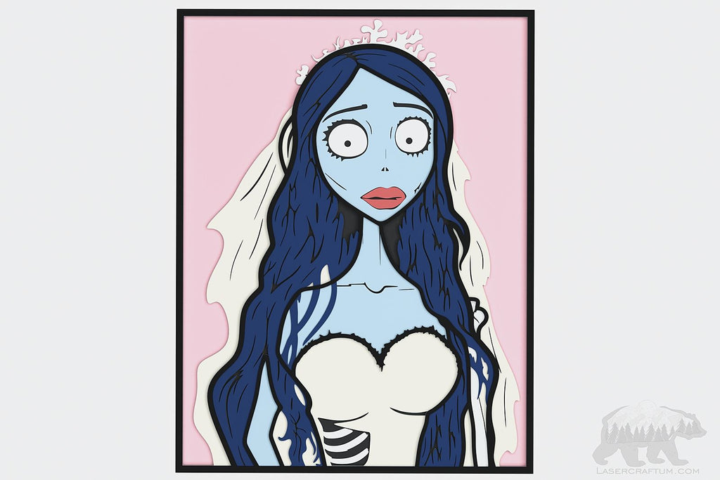 Corpse Design Corpse Bride Layered Design for cutting - LaserCraftum