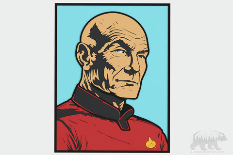 Captain Picard Layered Design for cutting
