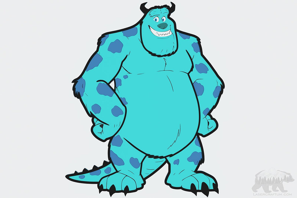 monsters inc cut out Sulley (Monsters University) Layered Design for cutting