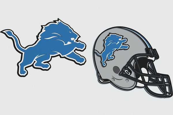 Detroit Lions Layered Design for cutting