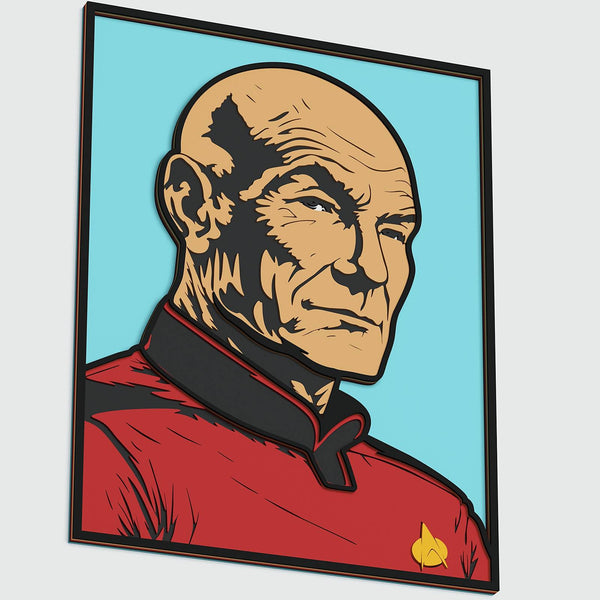 Captain Picard (Star Trek) Layered Design for cutting
