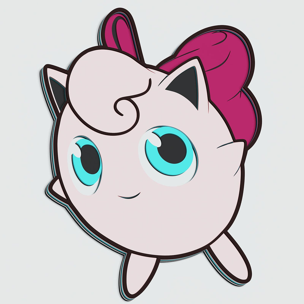 Mew and Jigglypuff SVG & PNG, Pokemon SVG - Cricut cut file