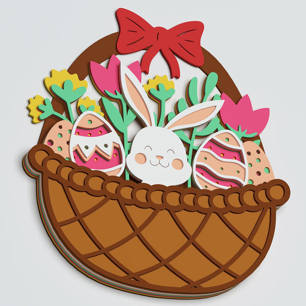 Easter Basket Layered Design for cutting