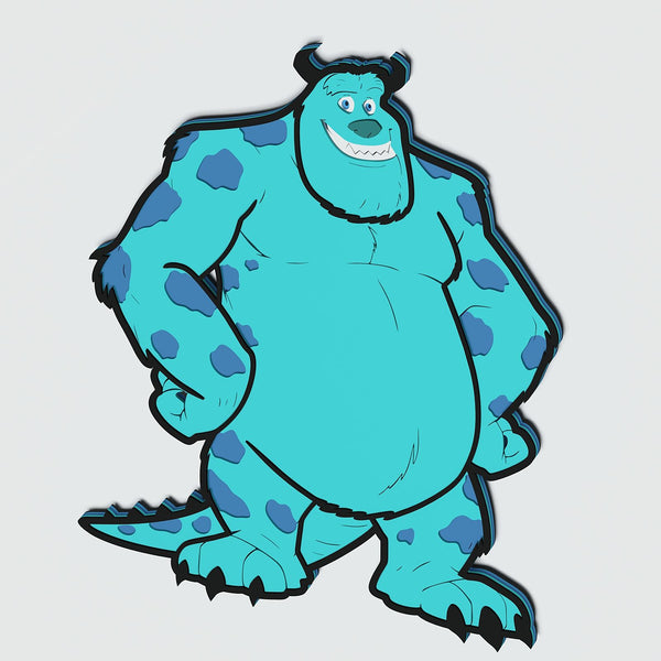 Sulley (Monsters University) Layered Design for cutting
