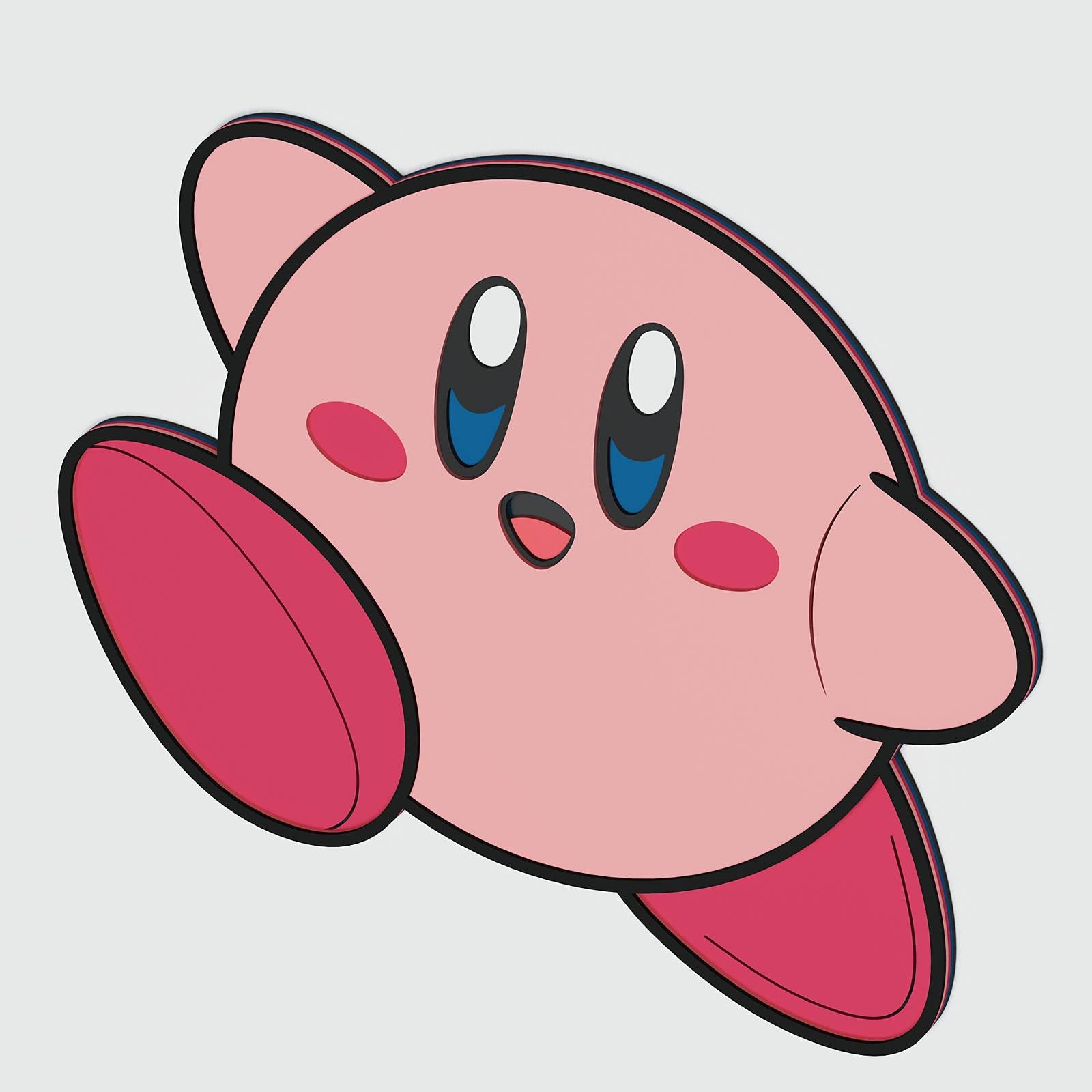 Kirby Layered Design for cutting - LaserCraftum
