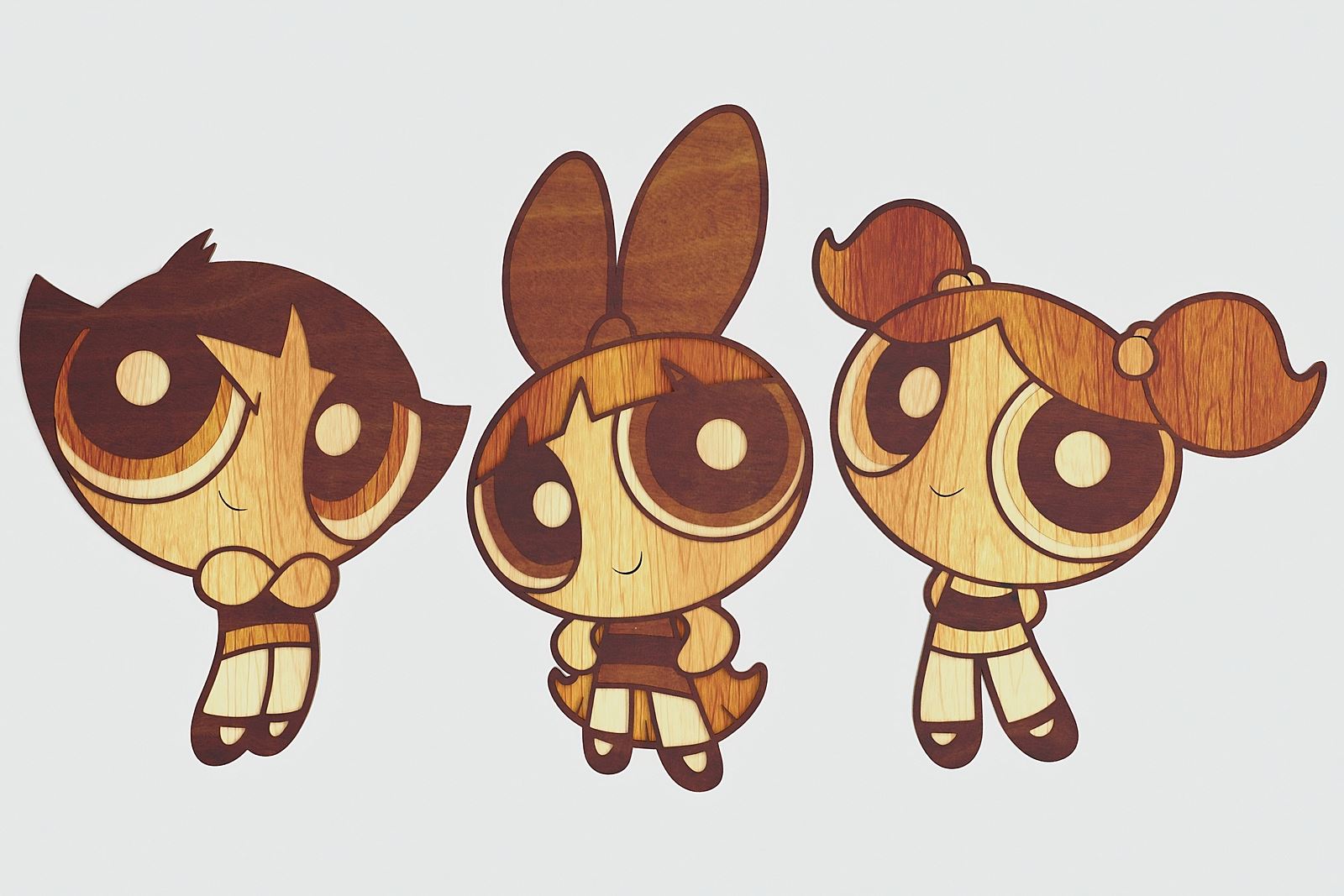Powerpuff Design Powerpuff Girls Layered Design for cutting - LaserCraftum