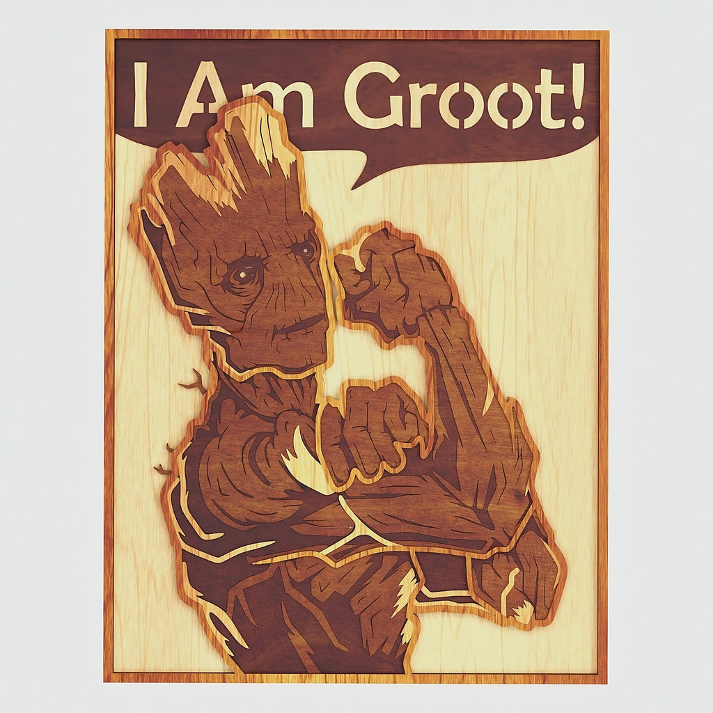 Groot Poster Layered Design for cutting - LaserCraftum