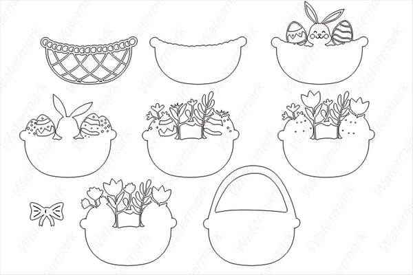Easter Basket Layered Design for cutting
