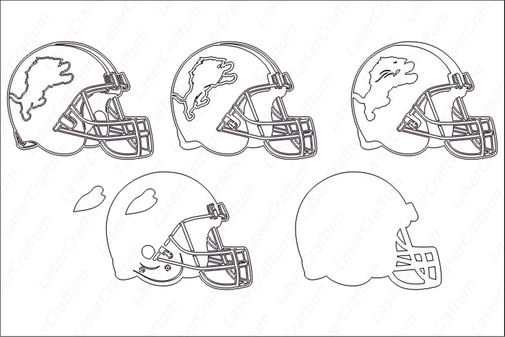 detroit lions football helmet stencil Detroit Lions Layered Design for cutting
