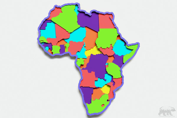 Africa Map Layered Design for cutting