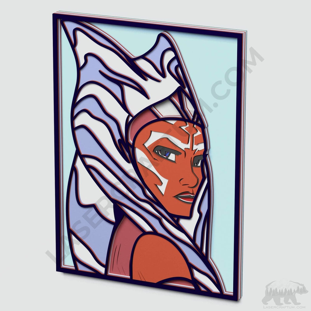 Tano Design Ahsoka Tano Layered Design for cutting - LaserCraftum