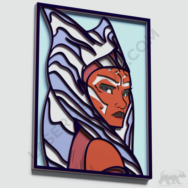 Tano Design Ahsoka Tano Layered Design for cutting - LaserCraftum