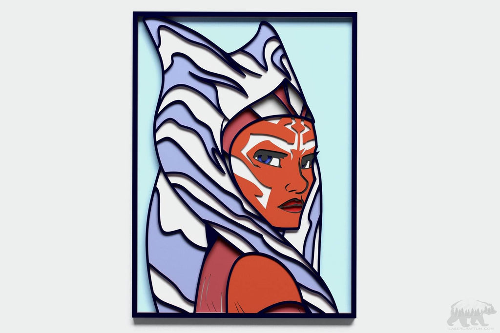 Tano Design Ahsoka Tano Layered Design for cutting - LaserCraftum