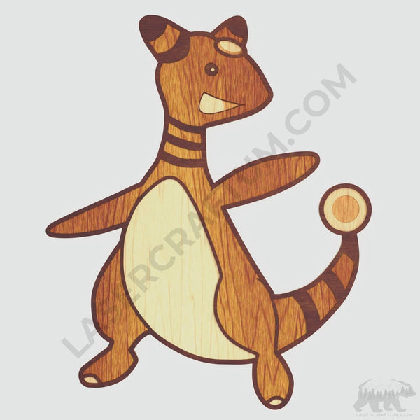Ampharos Pokemon Layered Design for cutting