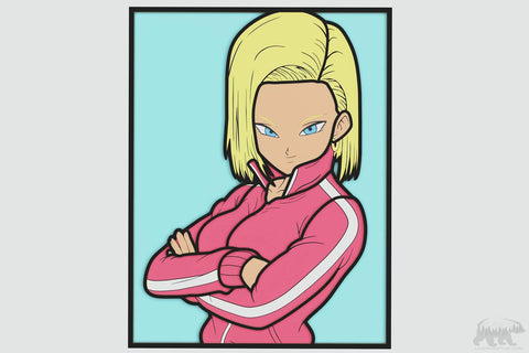 Android 18 Layered Design for cutting