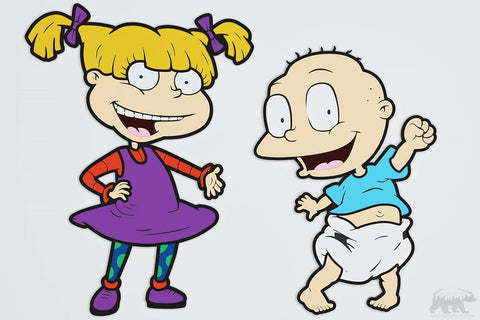 Angelica and Tommy (Rugrats) Layered Design for cutting