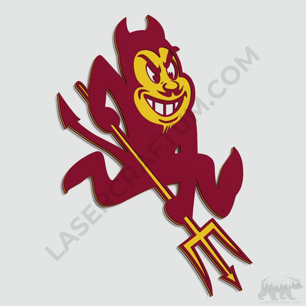 Arizona State University Mascot Layered Design for cutting