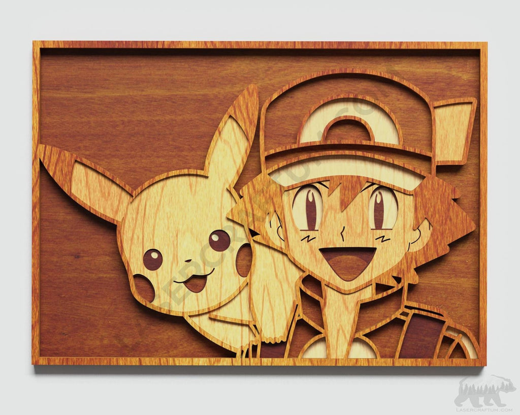 Eevee Pokemon Layered Design for cutting - LaserCraftum
