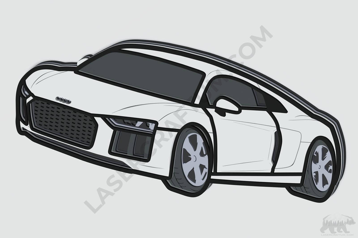 Audi R8 Coloring Pages - Audi R8 Layered Design For Cutting 125 1200x1200 