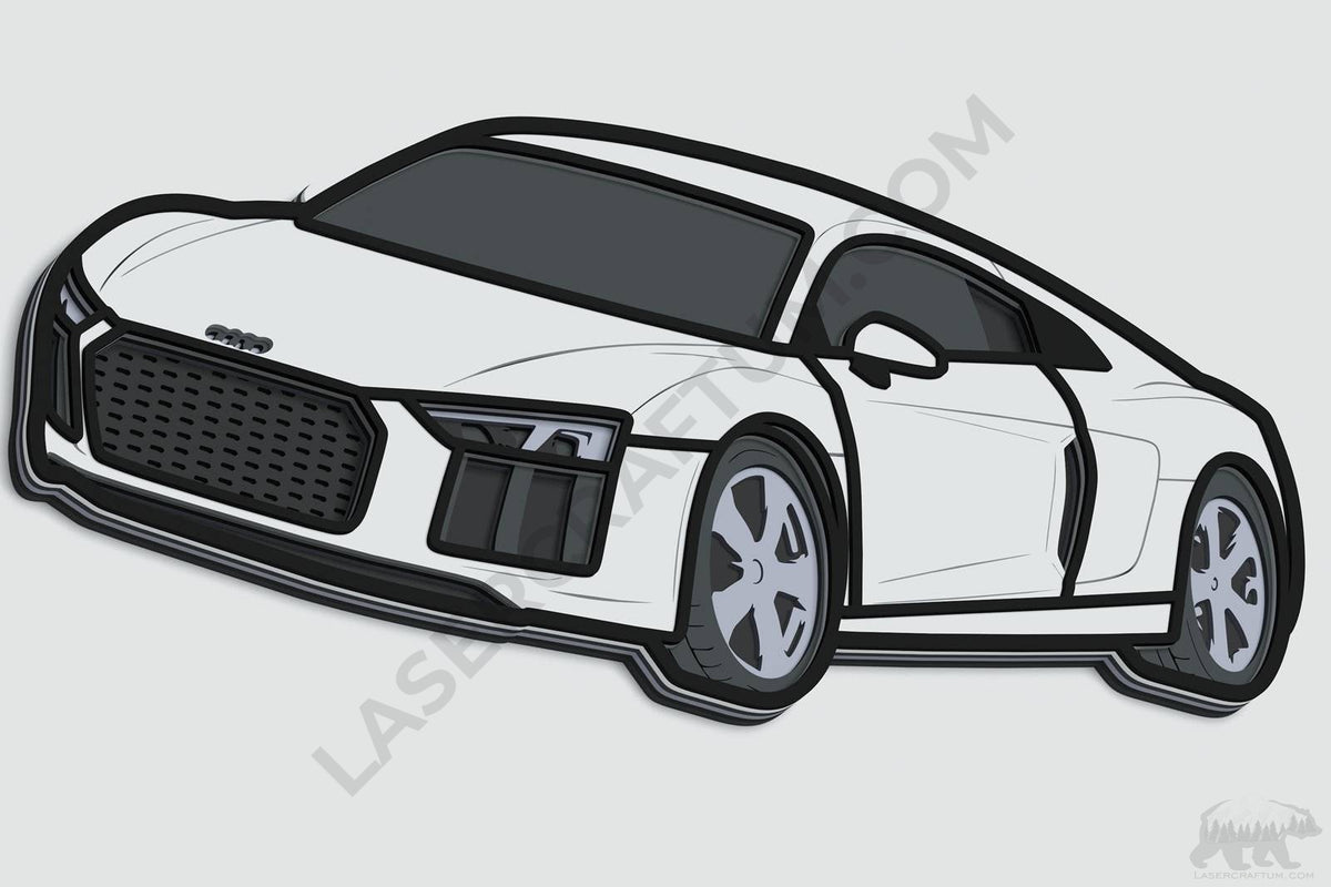 Audi R8 Coloring Pages - Audi R8 Layered Design For Cutting 352 1200x1200 