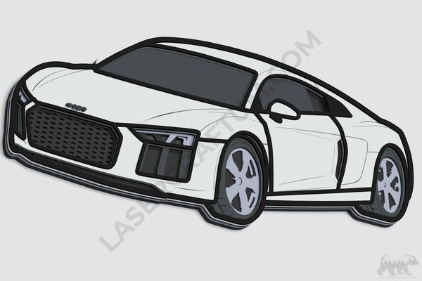 Audi R8 Layered Design for cutting