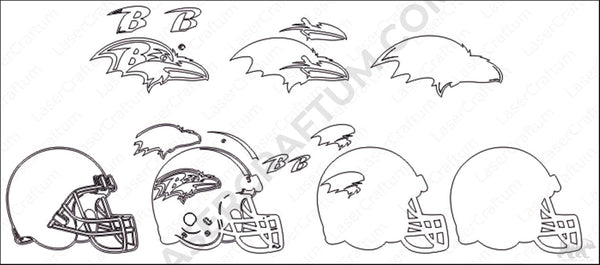 Baltimore Ravens Layered Design for cutting