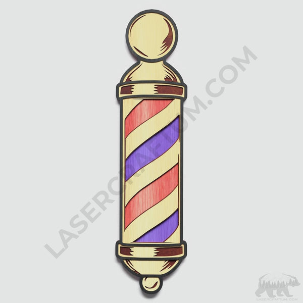 Barber Pole Layered Design for cutting