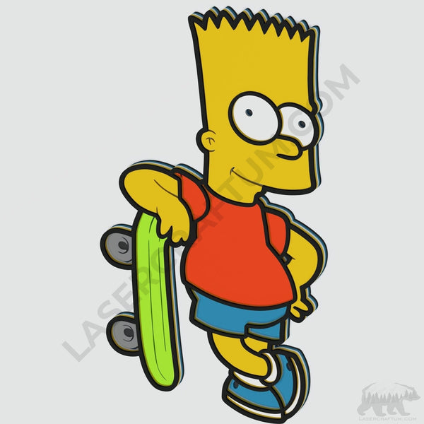 Bart Simpson Layered Design for cutting