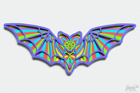 Bat Layered Design for cutting