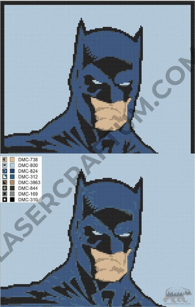 Batman Cross Stitch PDF Pattern - LaserCraftum
