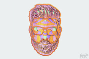 Bearded Man Layered Design for cutting