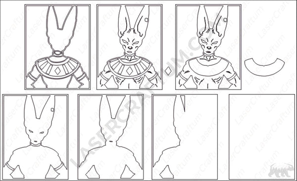 Beerus Layered Design for cutting