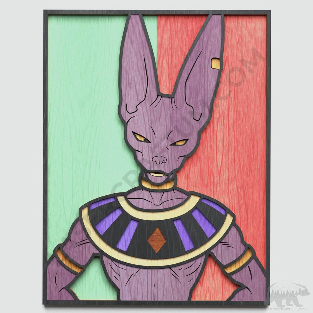 Beerus First Design Beerus Layered Design for cutting - LaserCraftum