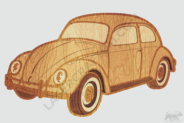 Beetle Car Layered Design for cutting