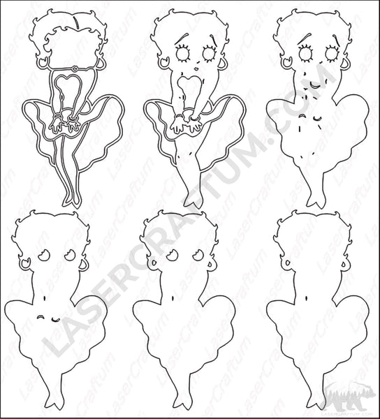 Betty Boop Layered design for cutting