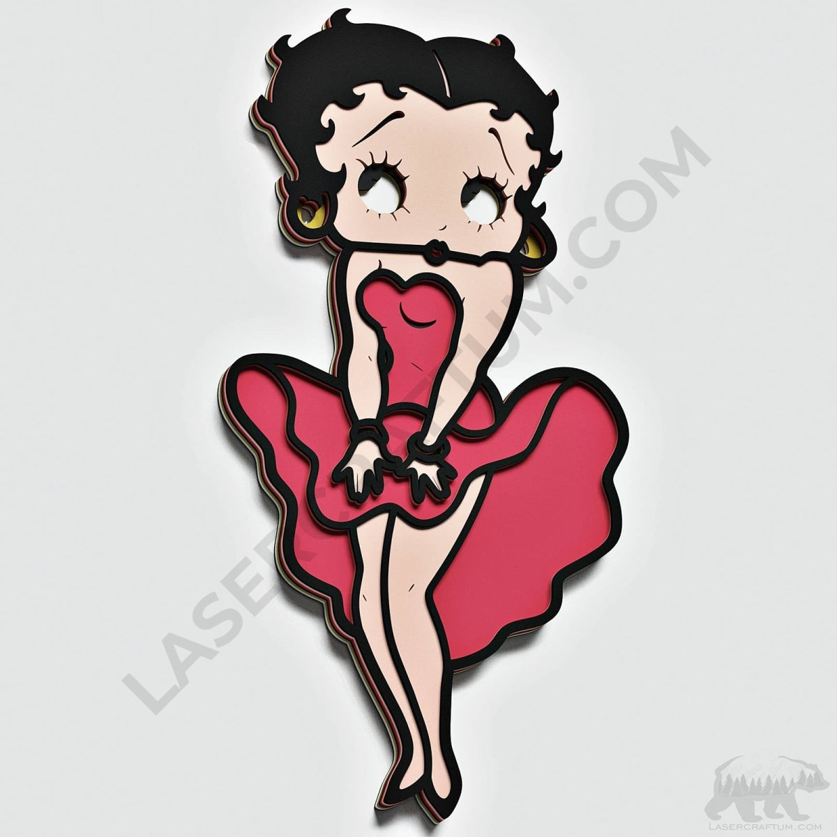 Betty Boop Layered design for cutting - LaserCraftum