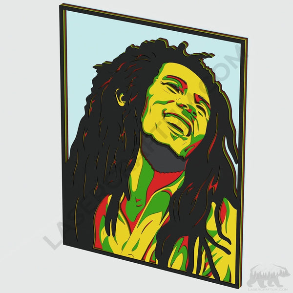 Bob Marley Layered Design for cutting