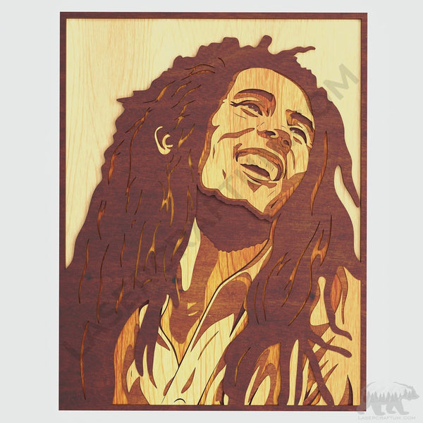 Bob Marley Layered Design for cutting